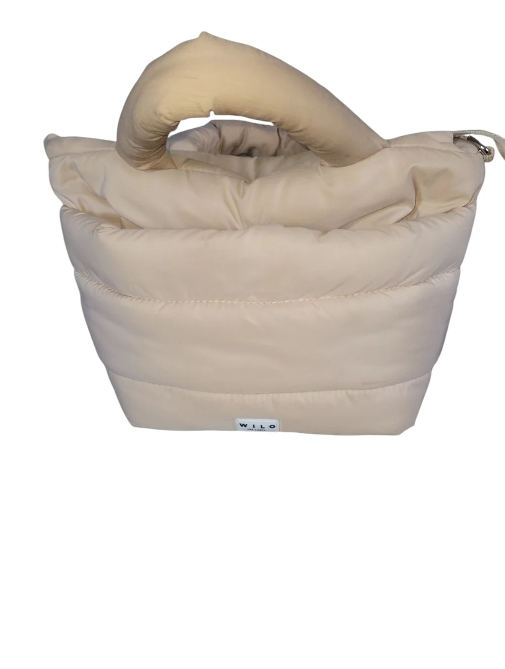 Wilo The Label Cream Puffer Travel Tote Bag - Soft Quilted Handbag